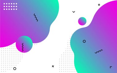 Sıvı soyut pankart tasarımı. Akışkan Vektör biçimli arkaplan. Sosyal medya ve web siteleri için modern Grafik Şablonu Modeli. Vektör illüstrasyonu