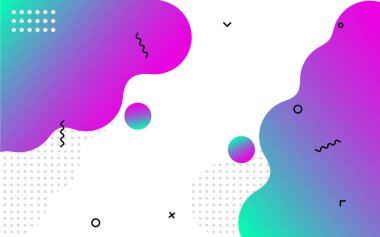 Sıvı soyut pankart tasarımı. Akışkan Vektör biçimli arkaplan. Sosyal medya ve web siteleri için modern Grafik Şablonu Modeli. Vektör illüstrasyonu