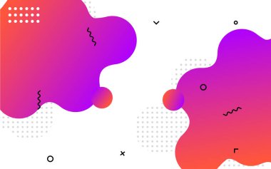 Sıvı soyut pankart tasarımı. Akışkan Vektör biçimli arkaplan. Sosyal medya ve web siteleri için modern Grafik Şablonu Modeli. Vektör illüstrasyonu