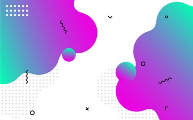 Sıvı soyut pankart tasarımı. Akışkan Vektör biçimli arkaplan. Sosyal medya ve web siteleri için modern Grafik Şablonu Modeli. Vektör illüstrasyonu