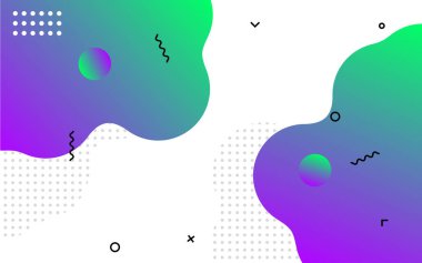 Sıvı soyut pankart tasarımı. Akışkan Vektör biçimli arkaplan. Sosyal medya ve web siteleri için modern Grafik Şablonu Modeli. Vektör illüstrasyonu