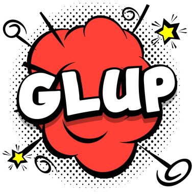 Renkli çerçeve Vektör Resimlerinde konuşma baloncukları olan glup Comic parlak şablonu