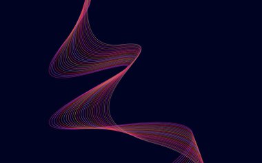 Vektör soyut dalga arkaplanı. Kırmızı dalgalar arka plan Vektör İllüstrasyonu