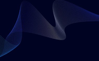 Gölgelerle el salla. Bir arkaplan vektör illüstrasyonunda soyut Mavi Gradyan çizgileri