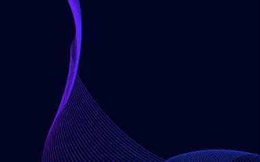 Vektör soyut dalga arkaplanı. Mavi dalgalar arka plan Vektör İllüstrasyonu