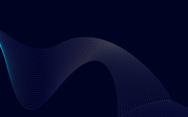 Mavi Gradyan renkli çizgilerin dalgası. Yüksek çözünürlüklü Vektör İllüComment