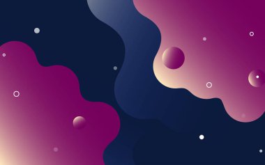 Soyut 3D sanat arkaplanı. Holografik yüzen sıvı damlaları. sabun köpükleri. Ölçekler Vektör İllüstrasyonu