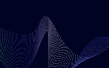 Vektör soyut dalga arkaplanı. Mavi Gradyan dalgaları arka plan Vektör İllüstrasyonu