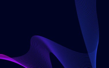 Renkli çizgilerin dalgası. Soyut dalgalı çizgiler arka plan izole Vektör İllüstrasyonu