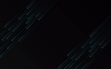 Soyut Mavi Işık Borusu hız yakınlaştırması siyah arkaplan teknolojisi Vektör Resimlemesi