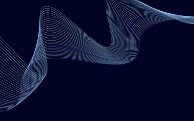 Vektör soyut dalga arkaplanı. Renkli Çizgi Dalgaları Arkaplan Vektörü İllüstrasyonu