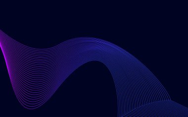 Mavi renkli çizgilerin dalgası. Yüksek çözünürlüklü Vektör İllüComment