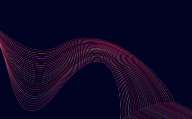 Kırmızı renkli çizgilerin dalgası. Yüksek çözünürlüklü Vektör İllüComment