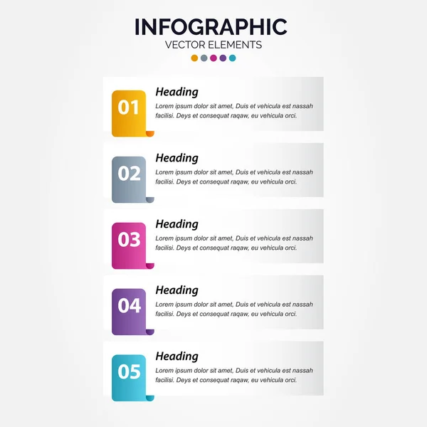 Geschäftszeitachsendiagramm Vorlage Vertikale Infografik Schritte Vektorillustration Vektorillustration — Stockvektor