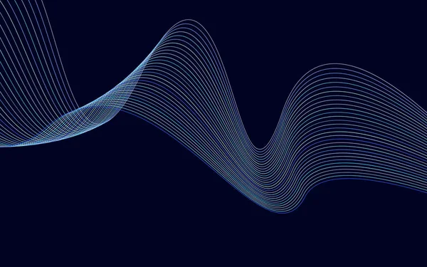 Onda Brillante Colorida Con Líneas Línea Ondulada Curvada Raya Lisa — Archivo Imágenes Vectoriales