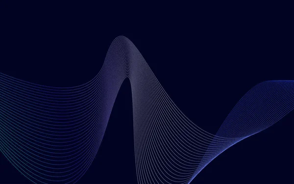 Vektor Abstrakt Våg Bakgrund Blå Gradient Vågor Bakgrund Vektor Illustration — Stock vektor