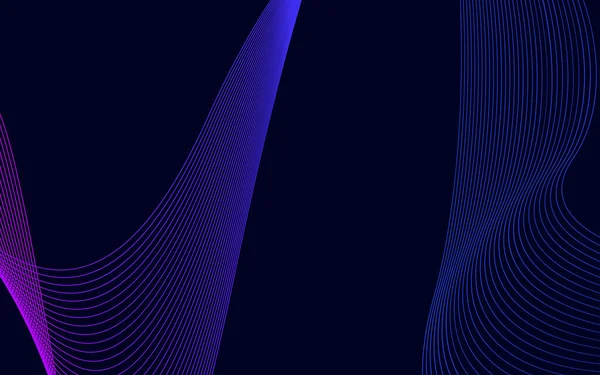 Abstrakt Blaue Farbtechnologie Linienwelle Hintergrund Vektor Illustration — Stockvektor