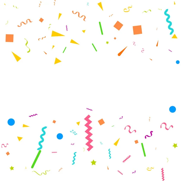 Confetti Concept Ontwerp Sjabloon Vakantie Happy Day Witte Achtergrond Celebration — Stockvector