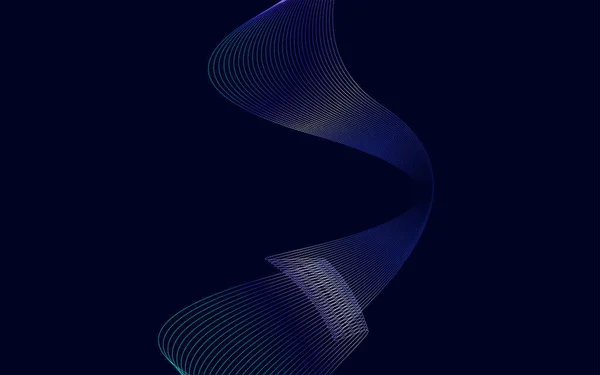 Аннотация Blue Gradient Wavy Lines Background Vector Illustration — стоковый вектор