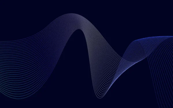 Onda Delle Molte Linee Colorate Astratto Ondulato Strisce Sfondo Isolato — Vettoriale Stock