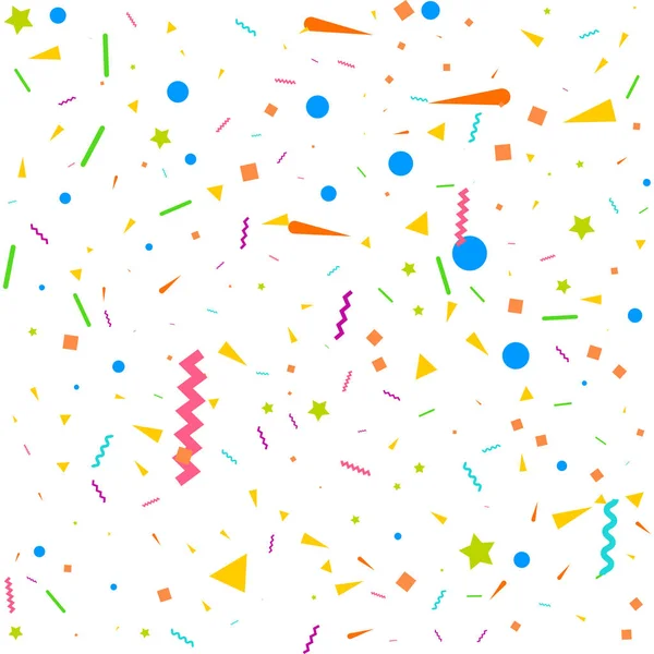 Confetti Colorido Vetor Ilustração Festiva Queda Confetti Brilhante Isolado Fundo —  Vetores de Stock