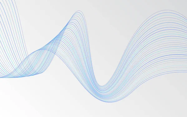 Wellen Der Vielen Farbigen Linien Abstrakte Wellige Streifen Hintergrund Isoliert — Stockvektor