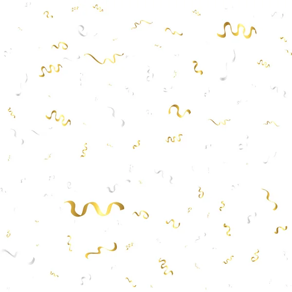 Golden Confetti Isolated Festive Background Vector Illustration Vector Illustration — Stock Vector