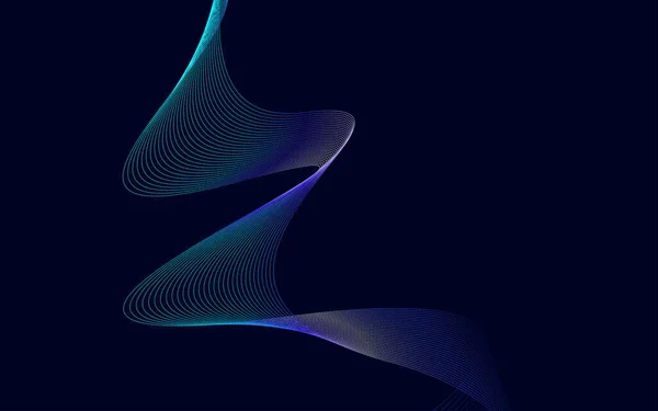 Fondo Onda Abstracta Vectorial Gradiente Azul Ondas Fondo Vector Ilustración — Archivo Imágenes Vectoriales