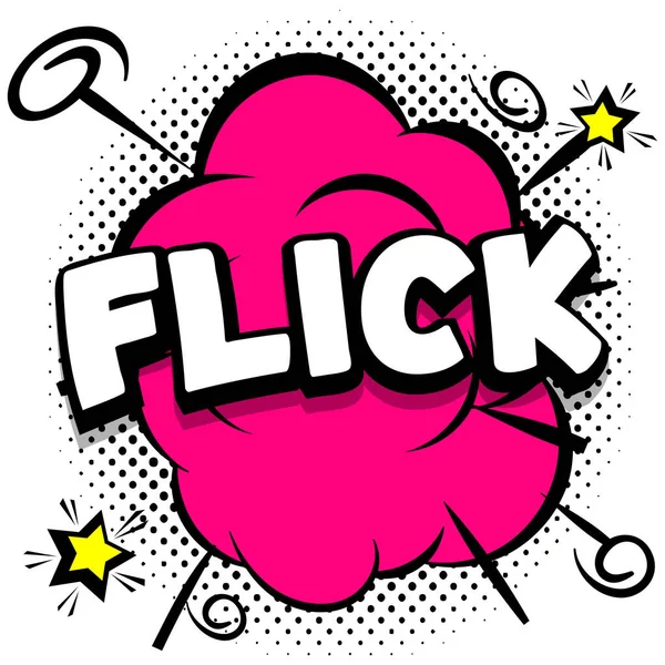 Flick Comic Bright Template Speech Bubbles Colorful Frames Vector Illustration — Stock Vector