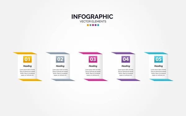 2011 Timeline Options Horizontal Infographic Ementary Workflow Process Flow Diagram — 스톡 벡터