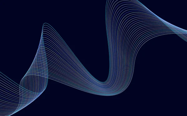 Fond Onde Vectoriel Abstrait Lignes Colorées Vagues Fond Illustration Vectorielle — Image vectorielle