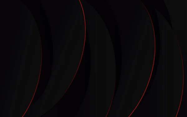 Abstract Red Circle Black Background Technology Vector Illustration — стоковий вектор