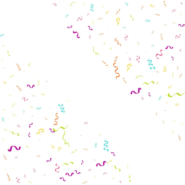 Vector Abstracte Witte Achtergrond Met Veel Vallende Kleine Kleurrijke Confetti — Stockvector