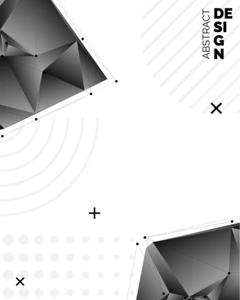 Černý Vektor Rozmazané Trojúhelník Pozadí Design Geometrické Pozadí Stylu Origami — Stockový vektor