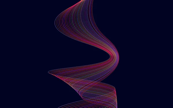 スタイリッシュな赤波線抽象的な背景デザインベクトルイラスト — ストックベクタ