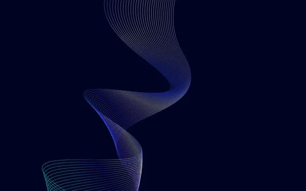 Abstract Blue Gradient Κυματοειδείς Γραμμές Φόντο Διάνυσμα Εικονογράφηση — Διανυσματικό Αρχείο