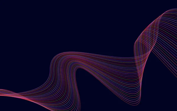 Векторный Абстрактный Фон Векторная Иллюстрация Красных Волн — стоковый вектор