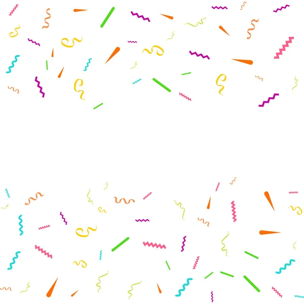 Vector Abstracte Witte Achtergrond Met Veel Vallende Kleine Kleurrijke Confetti — Stockvector