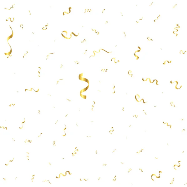Gold Confetti Isolated White Background Celebrate Vector Illustration Vector Illustration — Stock Vector