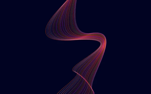 赤い線の波 高解像度ベクトルイラスト — ストックベクタ