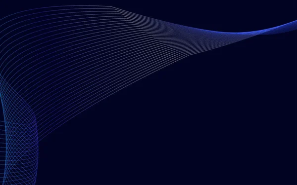 Хвиля Кольорових Ліній Синього Градієнта Високої Роздільної Здатності Векторні Ілюстрації — стоковий вектор