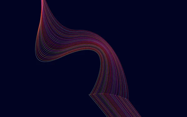 スタイリッシュな赤波線抽象的な背景デザインベクトルイラスト — ストックベクタ