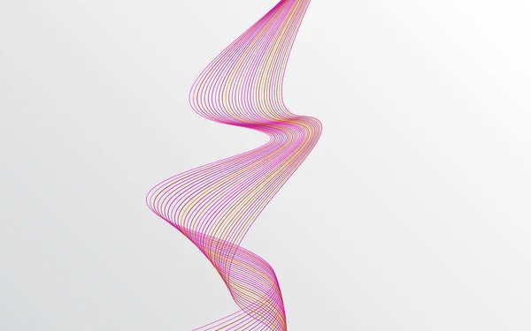 Abstraktní Technologie Červené Barvy Line Wave Background Vector Illustration — Stockový vektor