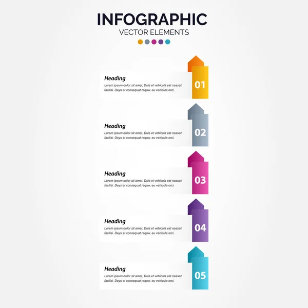 Einfache Stilvolle Vertikale Infografik Vorlage Vektorillustration — Stockvektor