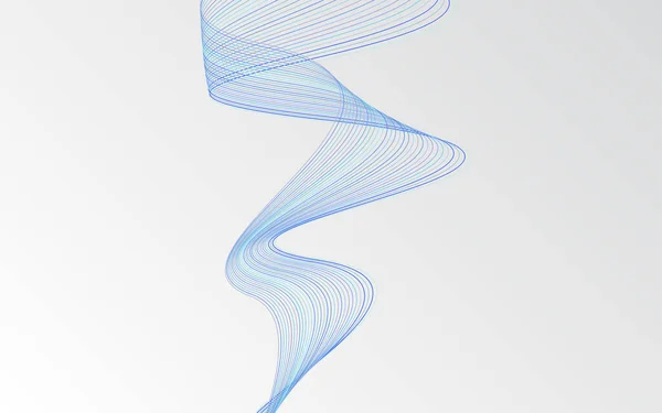 Vague Avec Ombre Lignes Bleues Abstraites Sur Fond Illustration Vectorielle — Image vectorielle