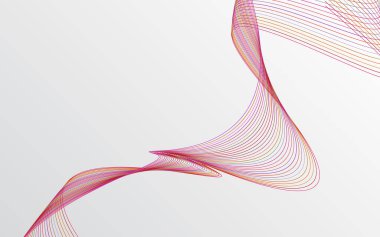 Soyut Kırmızı Renk teknolojisi, dalga arkaplan vektörü illüstrasyonu