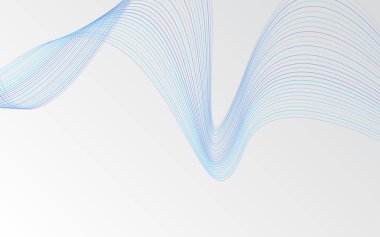 Vektör soyut dalga arkaplanı. Mavi dalgalar arka plan Vektör İllüstrasyonu
