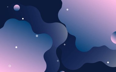 Soyut 3D sanat arkaplanı. Holografik yüzen sıvı damlaları. sabun köpükleri. Ölçekler Vektör İllüstrasyonu