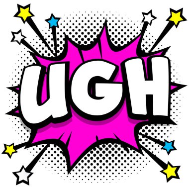 Ugh Pop Sanat Çizgi Romanları konuşma baloncukları kitap ses efektleri Vektör İllüstrasyonu