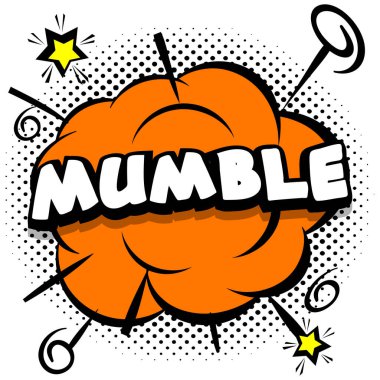 renkli çerçeve üzerinde konuşma baloncukları olan parlak mırıldanma şablonu Vektör İllüstrasyonu